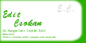 edit csokan business card